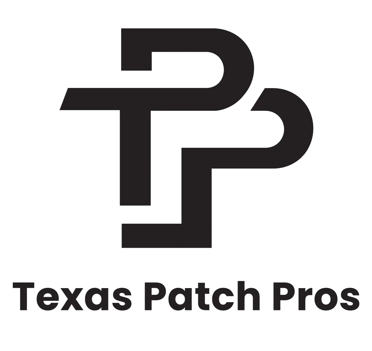 Texas Patch Pros logo on black background.